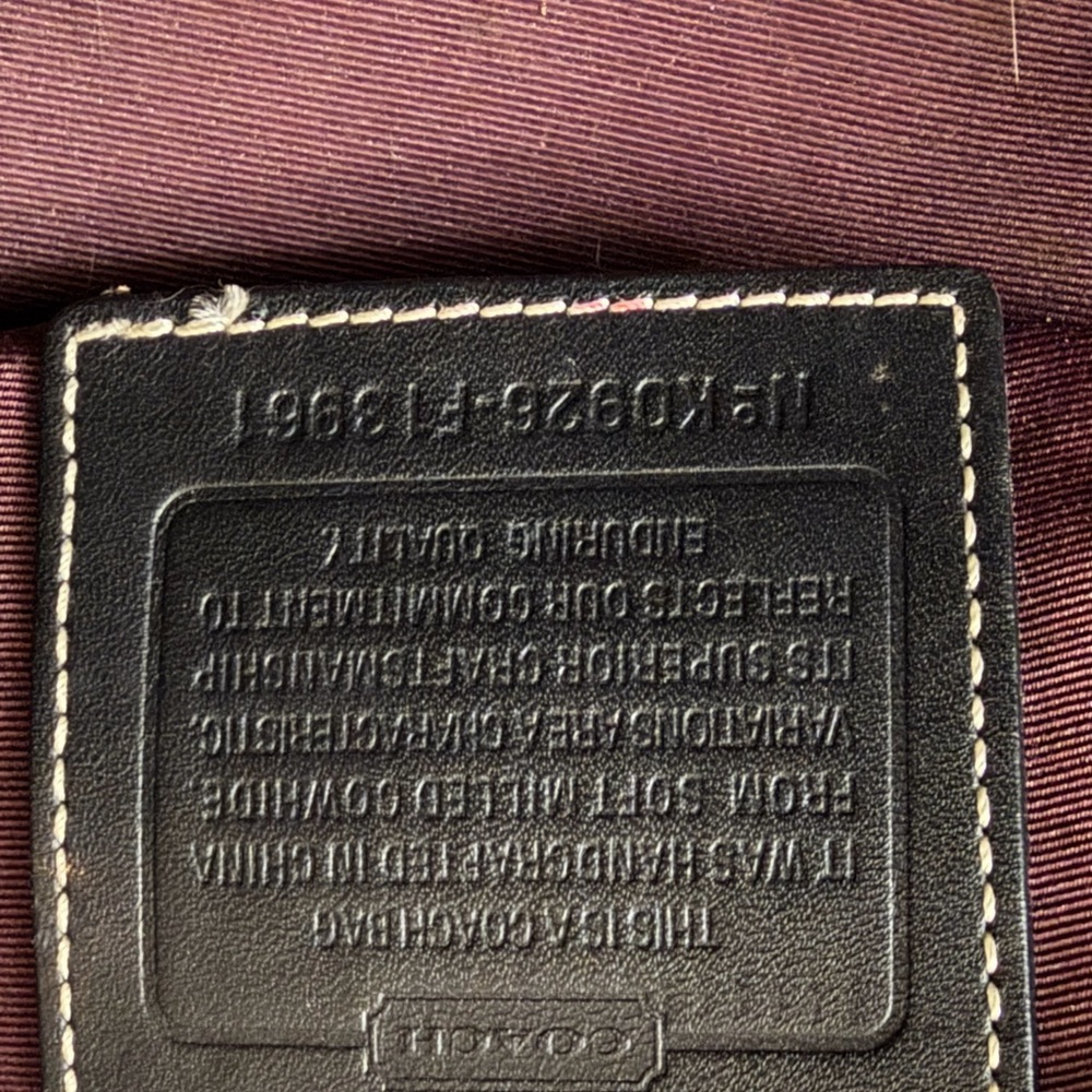 Coach Hampton F13961 Pebbled Leather Satchel Handbag Black - Picture 13 of 14